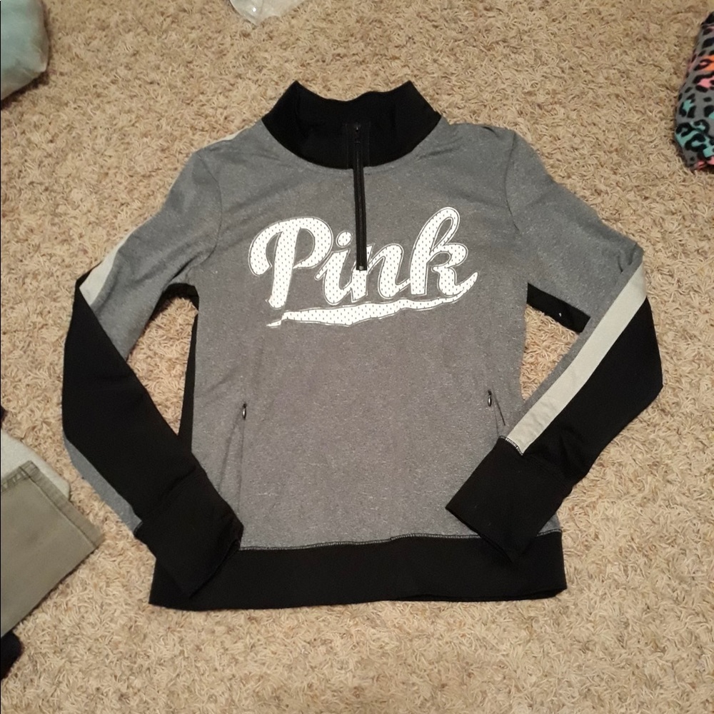 PINK quarter zip top